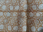 Avira Block Print Handloom Linen Fabric
